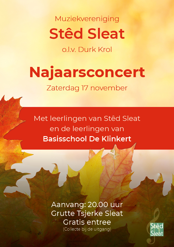 Najaarsconcert 17 november a.s.